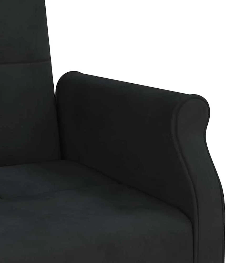 Sofa-lova su pagalvėlėmis, juodos spalvos, aksomas