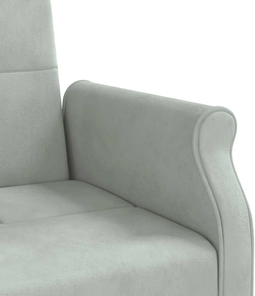 Sofa-lova su pagalvėlėmis, šviesiai pilkos spalvos, aksomas