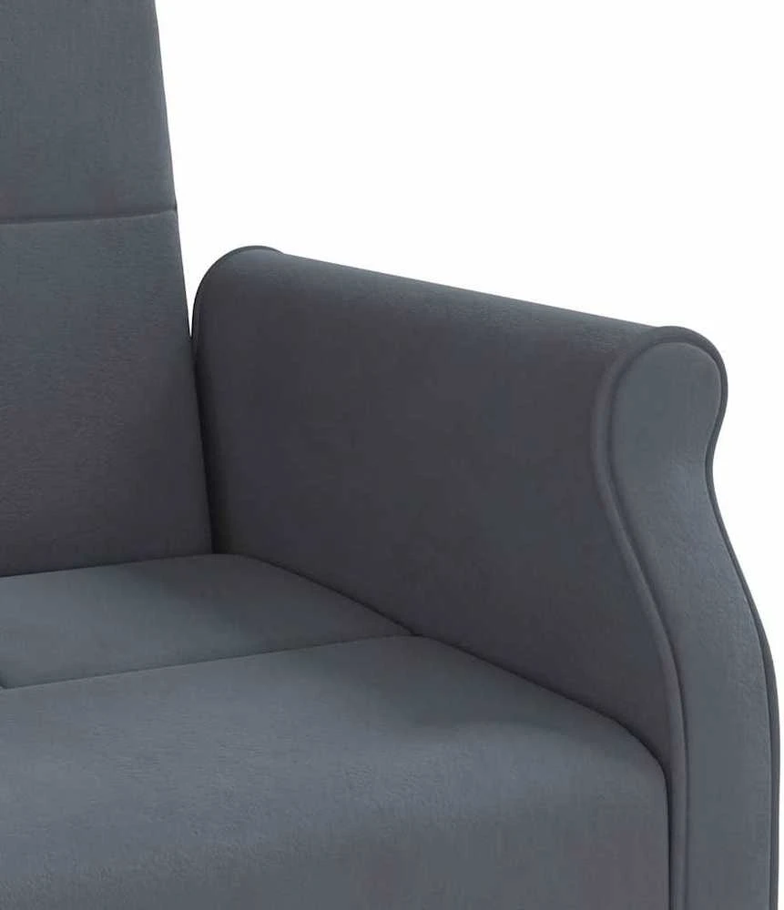 Sofa-lova su pagalvėlėmis, tamsiai pilkos spalvos, aksomas