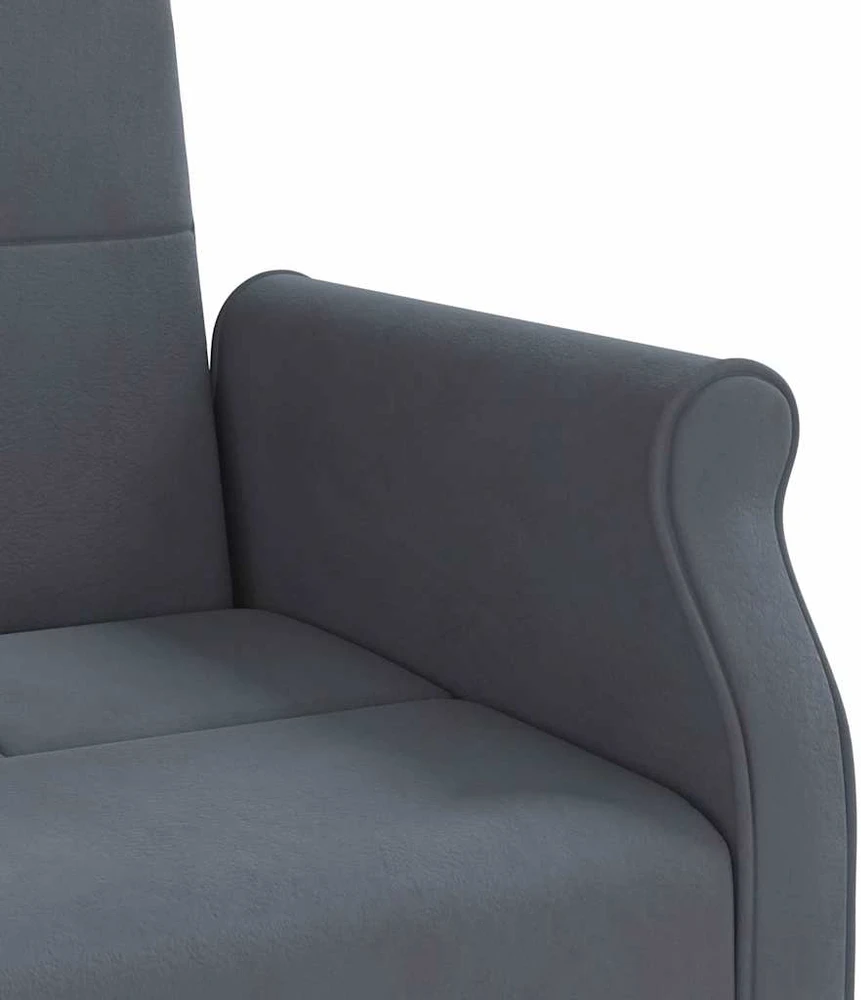 Sofa-lova su pagalvėlėmis, tamsiai pilkos spalvos, aksomas