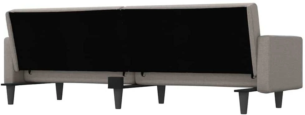 Sofa-lova su pagalvėlėmis, taupe spalvos, audinys