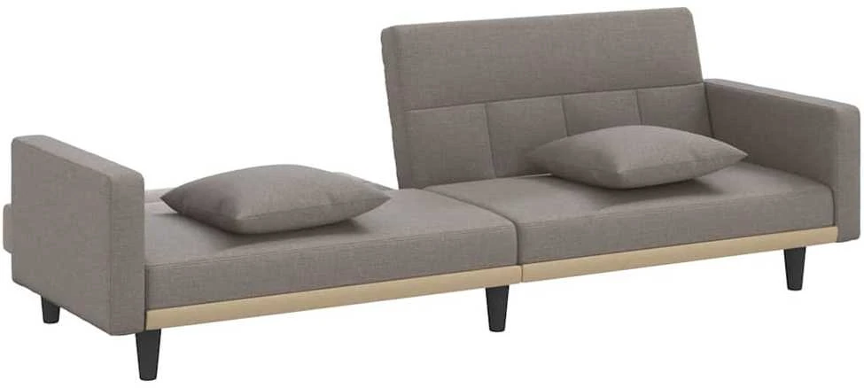 Sofa-lova su pagalvėlėmis, taupe spalvos, audinys