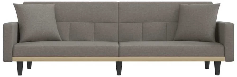 Sofa-lova su pagalvėlėmis, taupe spalvos, audinys