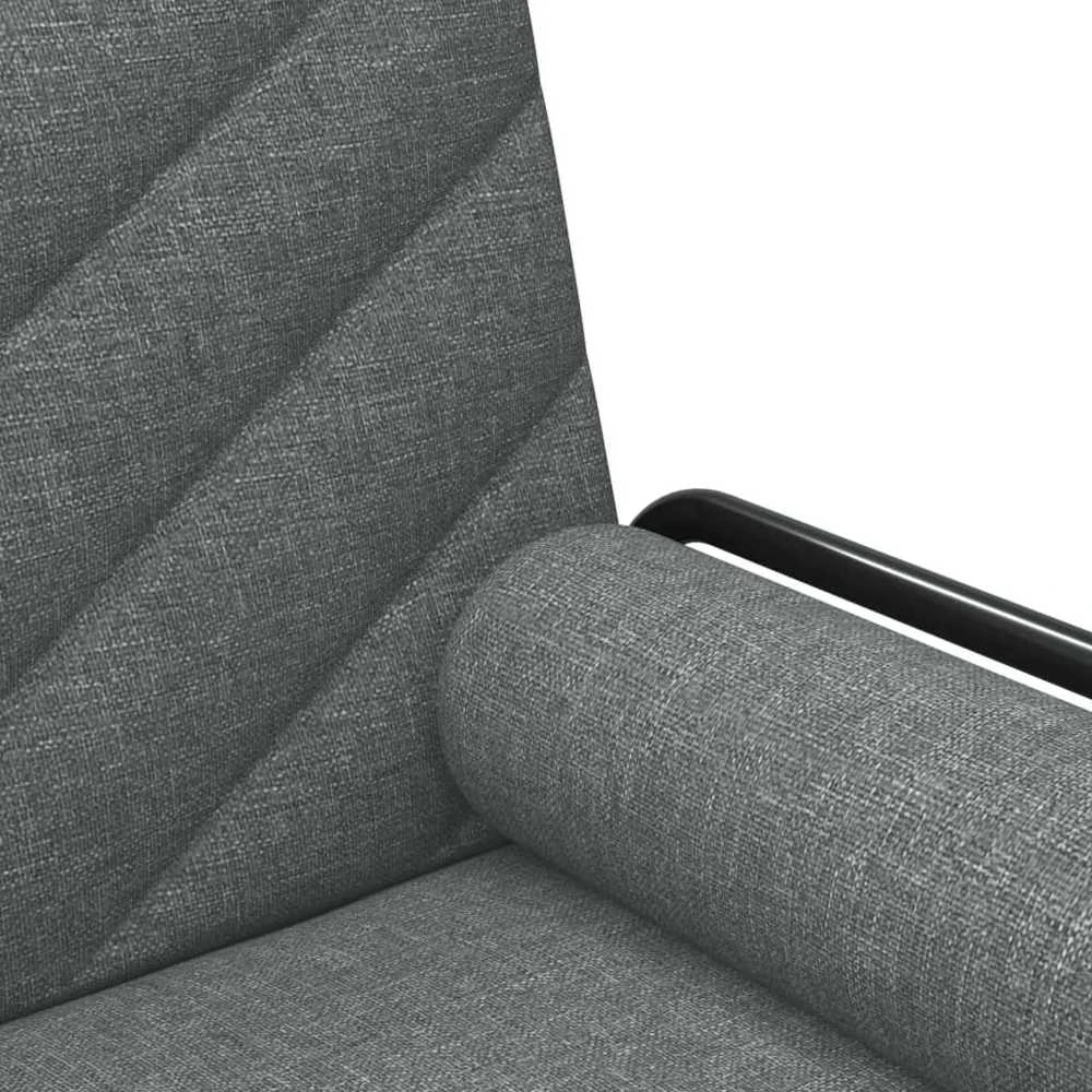 Sofa-lova su porankiais, tamsiai pilkos spalvos, audinys