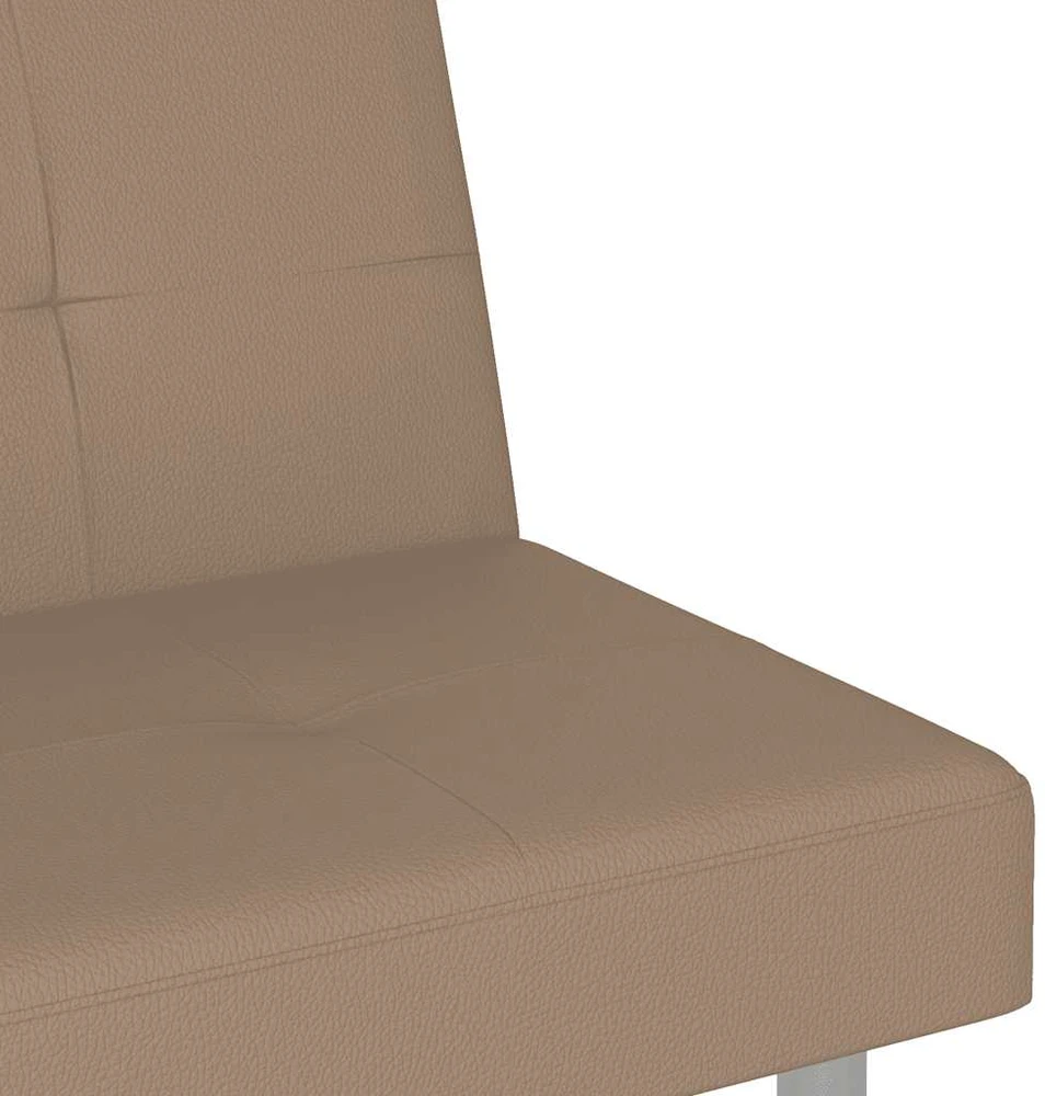 Sofa-lova su puodelių laikikliais, kapučino, dirbtinė oda