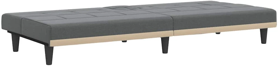 Sofa-lova su puodelių laikikliais, tamsiai pilka, audinys