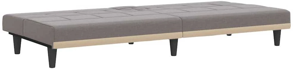 Sofa-lova su puodelių laikikliais, taupe spalvos, audinys