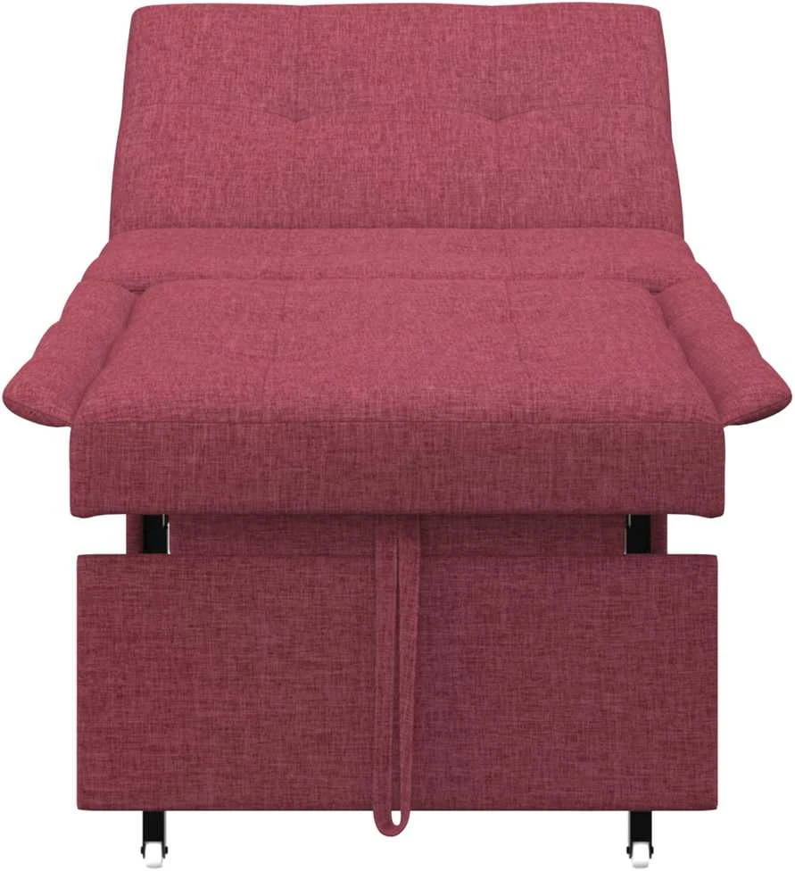 Ištraukiama sofa-lova Vyno raudona 194 x 50 x 82 cm audinys