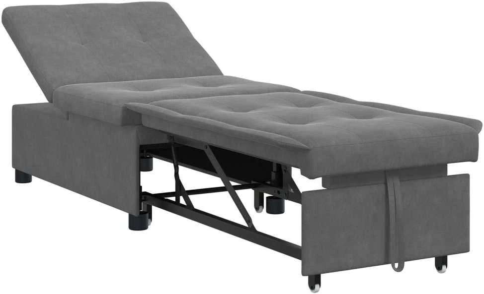 Ištraukiama sofa-lova Tamsiai pilka 194 x 67 x 82 cm