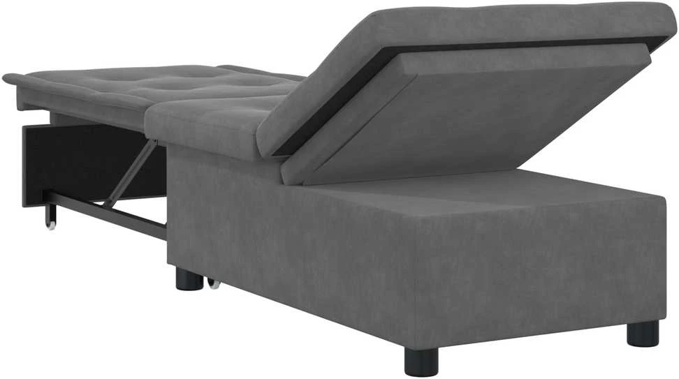 Ištraukiama sofa-lova Tamsiai pilka 194 x 67 x 82 cm