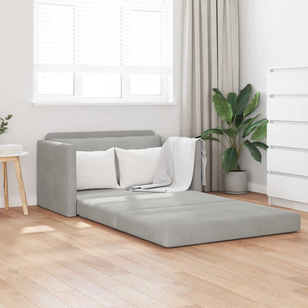 Sofa lova Šviesiai pilka 124 x 71 x 78 cm Aksomas