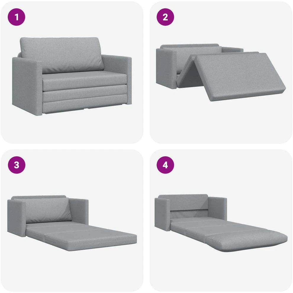 Sofa lova Šviesiai pilka 124 x 71 x 78 cm audinys