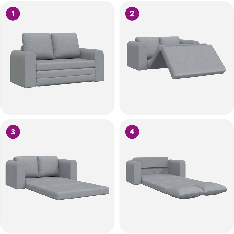 Sofa lova Šviesiai pilka 148 x 71 x 83 cm audinys
