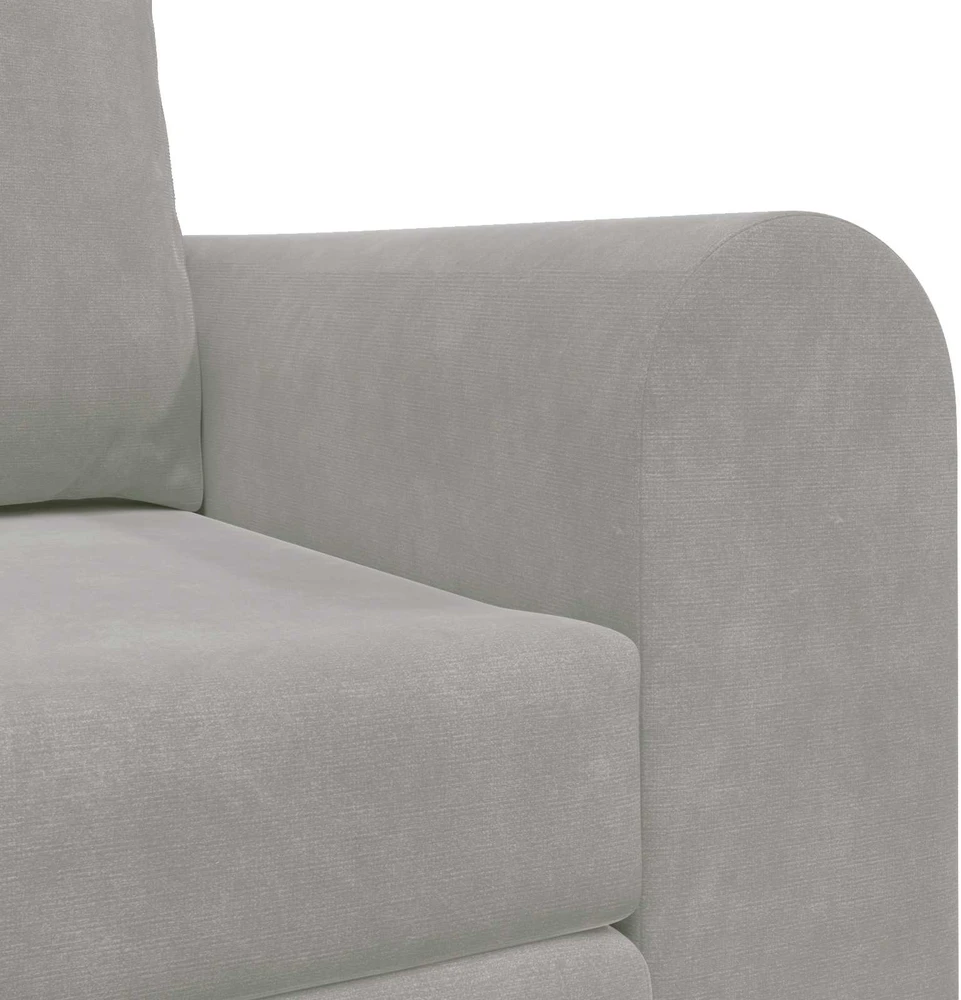 Sofa lova Šviesiai pilka 148 x 71 x 83 cm Aksomas