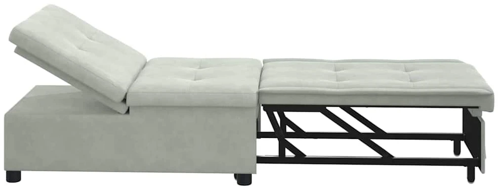 Sofa lova Šviesiai pilka 194 x 67 x 82 cm Aksomas