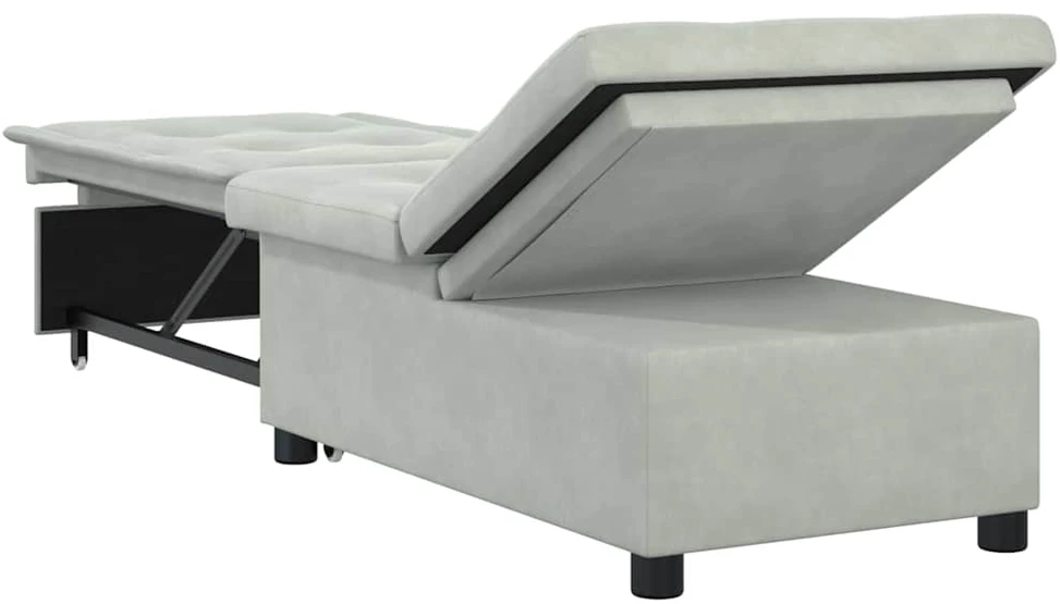Sofa lova Šviesiai pilka 194 x 67 x 82 cm Aksomas