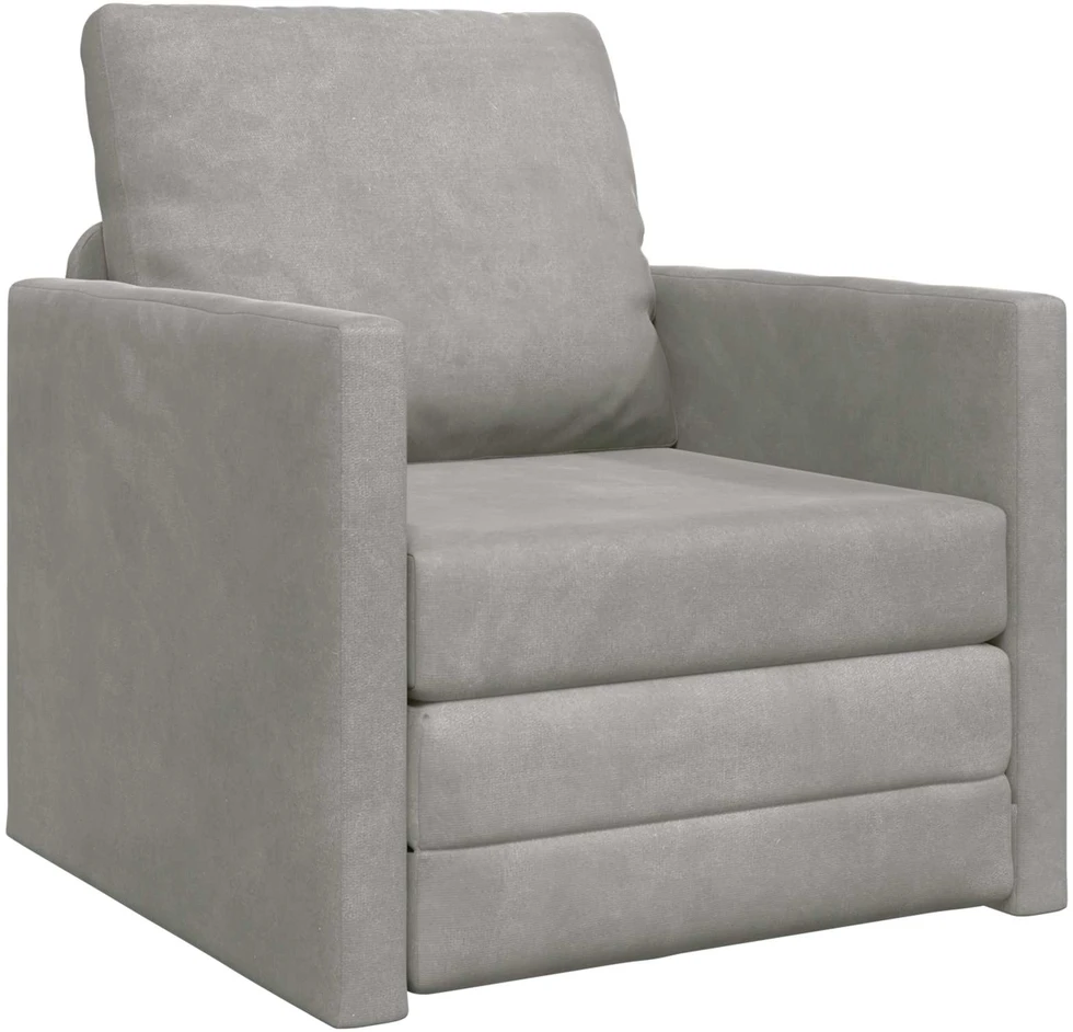 Sofa lova Šviesiai pilka 74 x 77 x 81 cm Aksomas