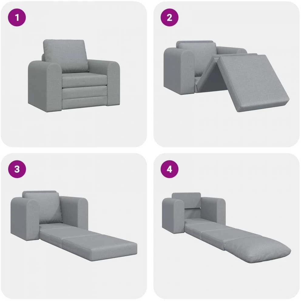 Sofa lova Šviesiai pilka 98 x 71 x 83 cm audinys