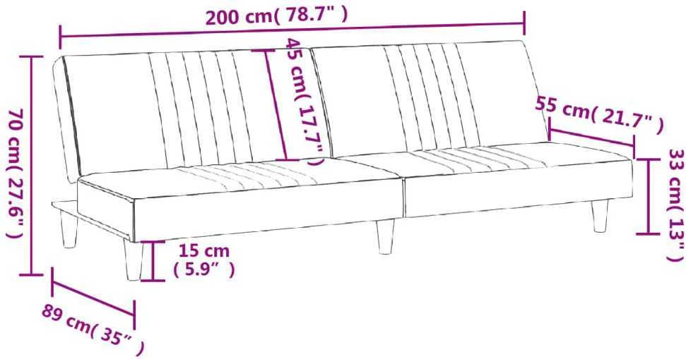 Sofa-lova, šviesiai pilkos spalvos, audinys