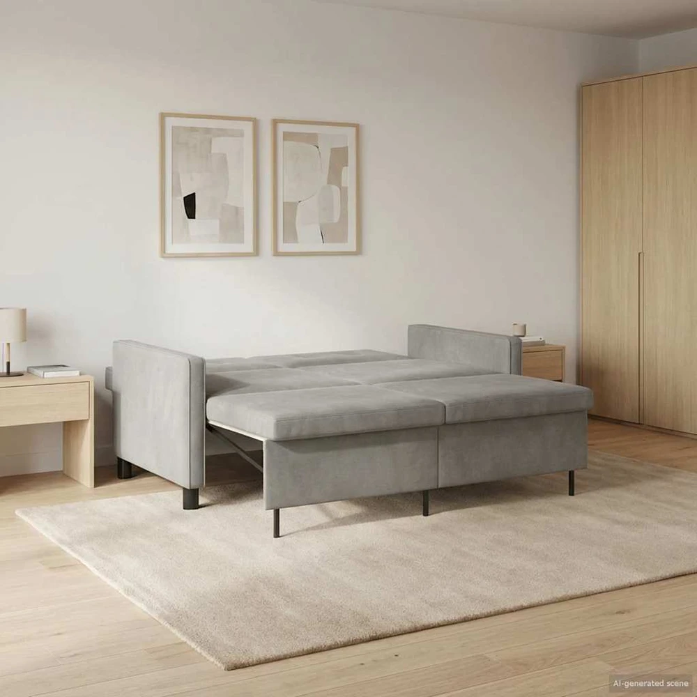 Sofa lova Šviesiai pilka 154 x 94,5 x 80,5 cm Audinys