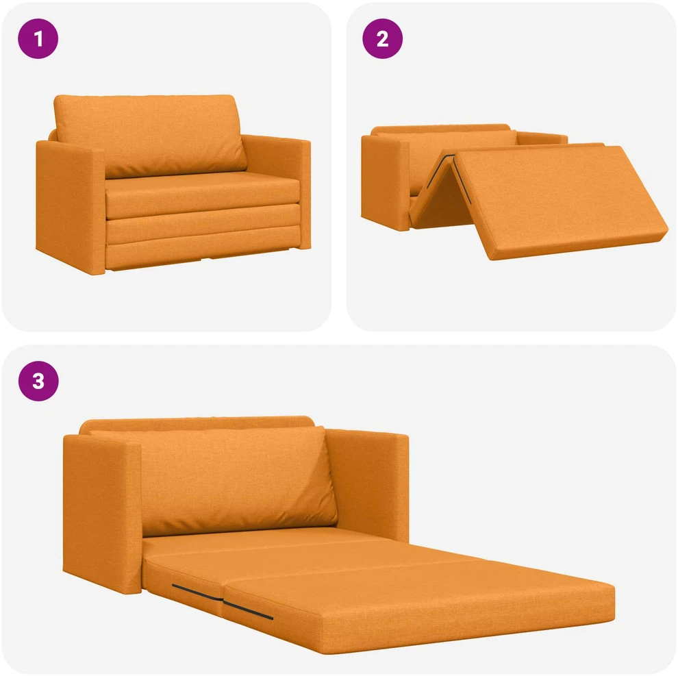 Sofa lova Tamsiai geltona 124 x 71 x 78 cm audinys