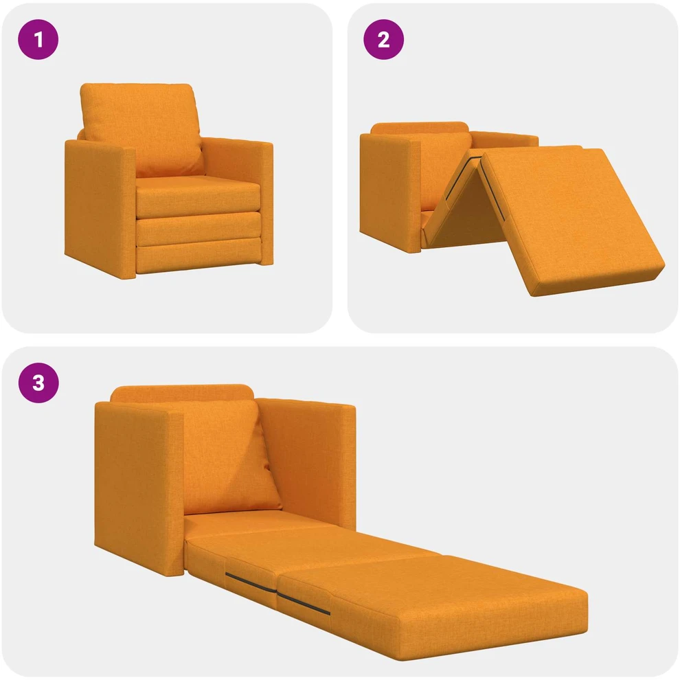 Sofa lova Tamsiai geltona 74 x 77 x 81 cm audinys