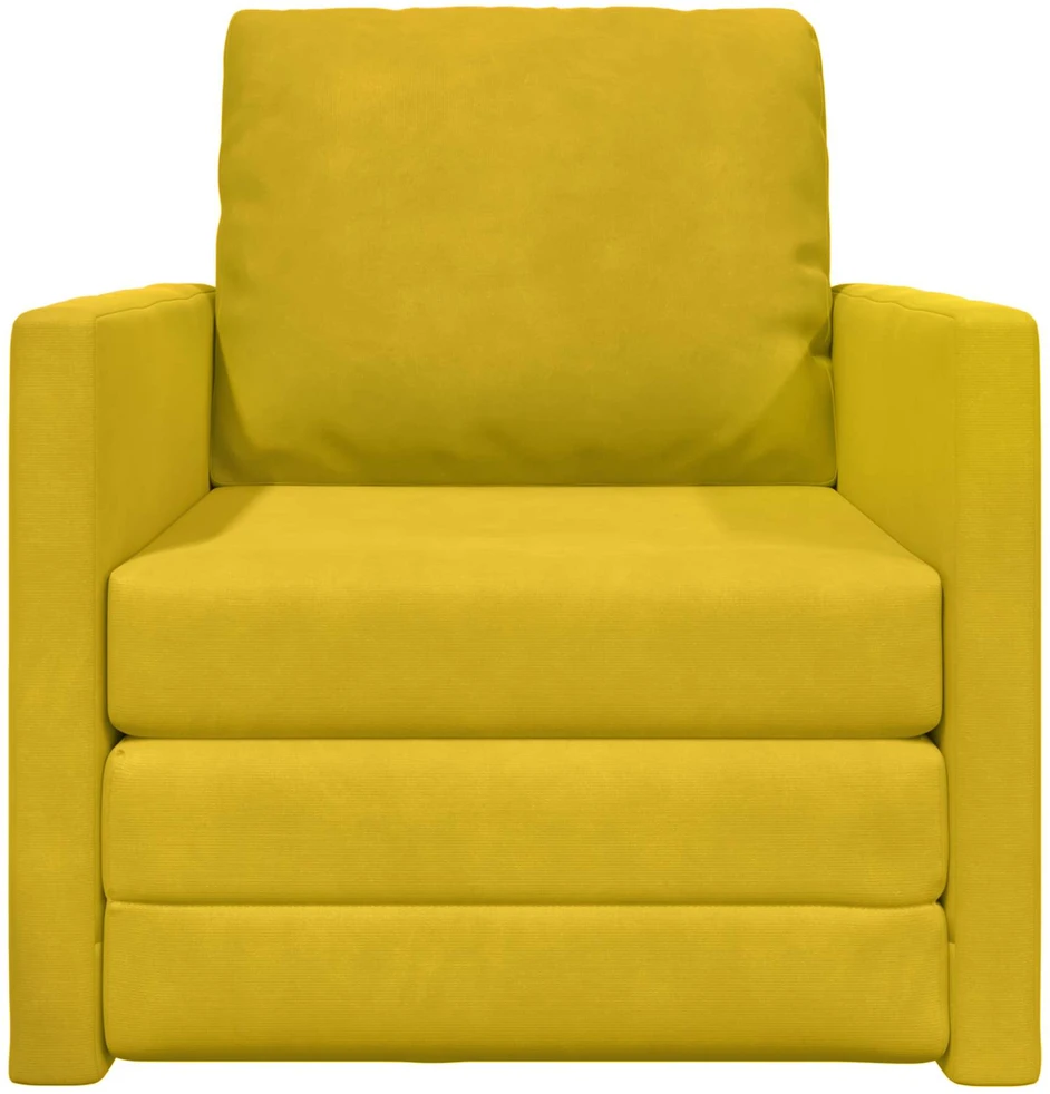 Sofa lova Tamsiai geltona 74 x 77 x 81 cm Aksomas