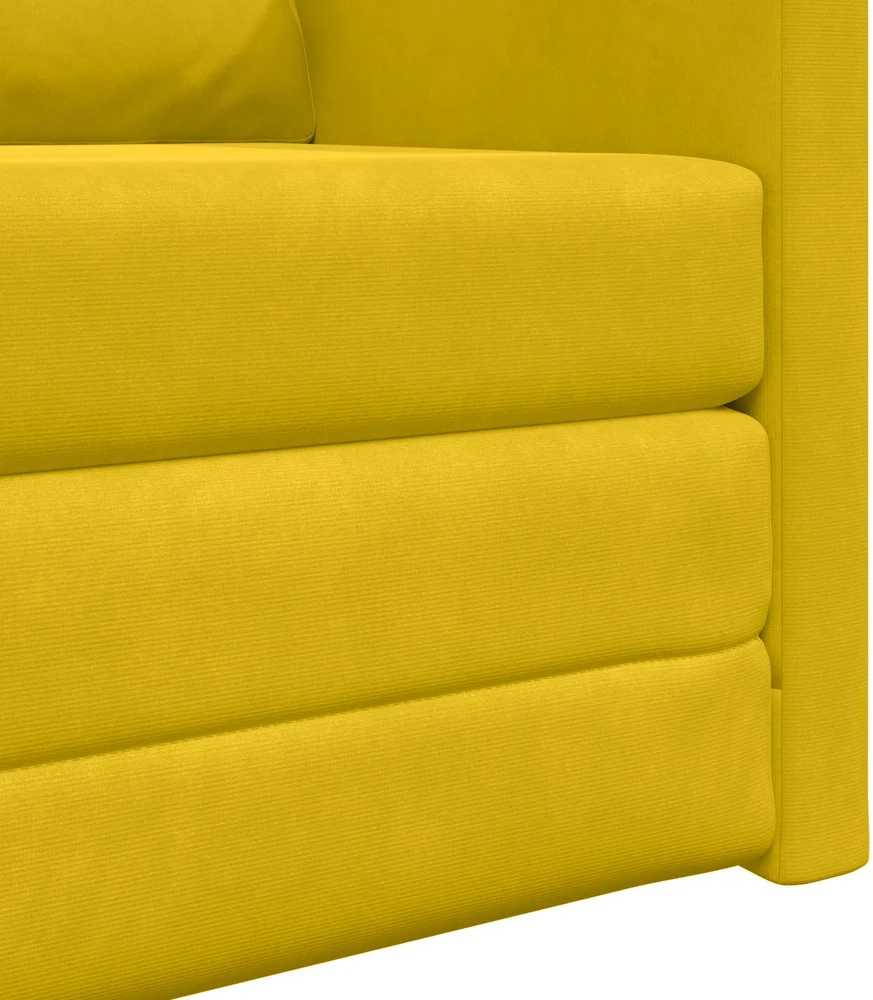 Sofa lova Tamsiai geltona 74 x 77 x 81 cm Aksomas