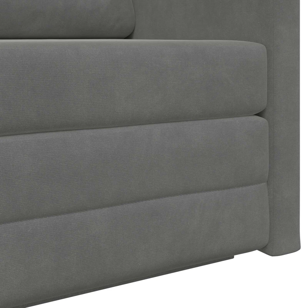 Sofa lova Tamsiai pilka 124 x 71 x 78 cm Aksomas