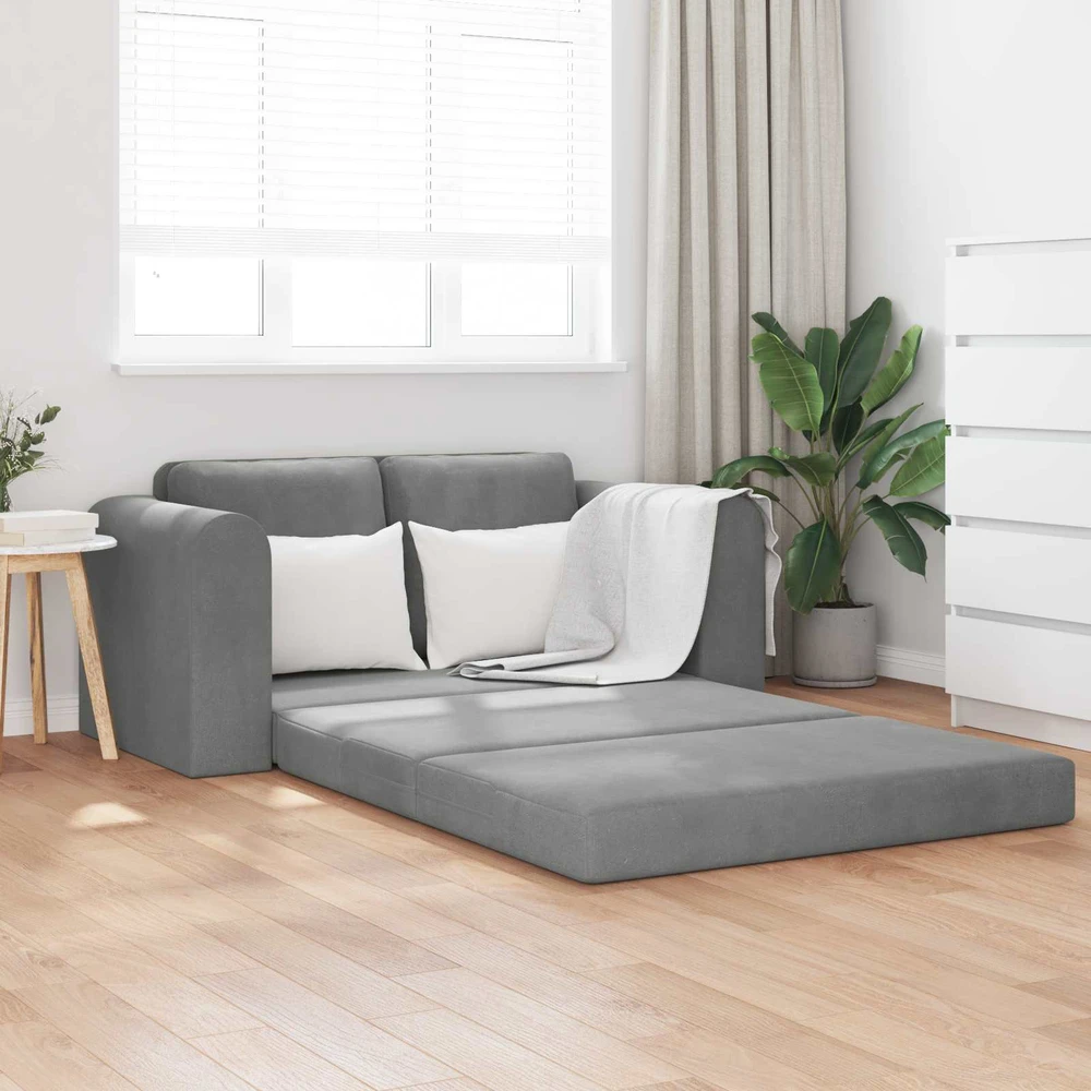 Sofa lova Tamsiai pilka 148 x 71 x 83 cm Aksomas