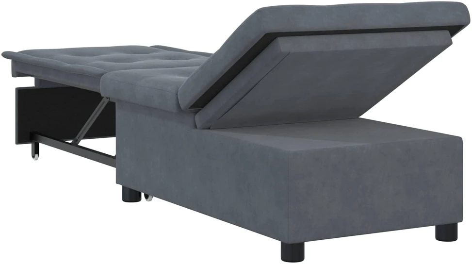 Sofa lova Tamsiai pilka 194 x 67 x 82 cm Aksomas