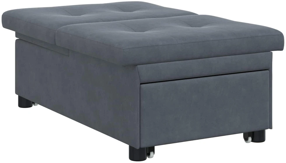 Sofa lova Tamsiai pilka 194 x 67 x 82 cm Aksomas