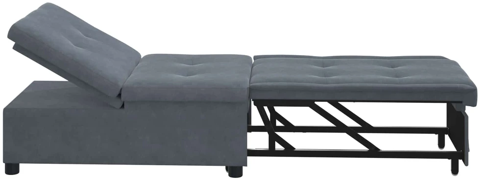 Sofa lova Tamsiai pilka 194 x 67 x 82 cm Aksomas