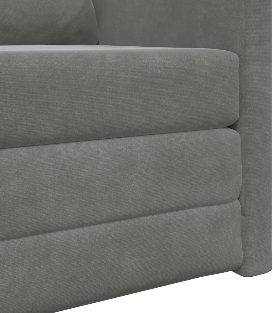 Sofa lova Tamsiai pilka 74 x 77 x 81 cm Aksomas