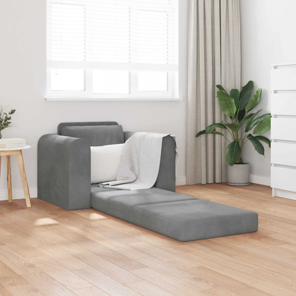 Sofa lova Tamsiai pilka 98 x 71 x 83 cm Aksomas