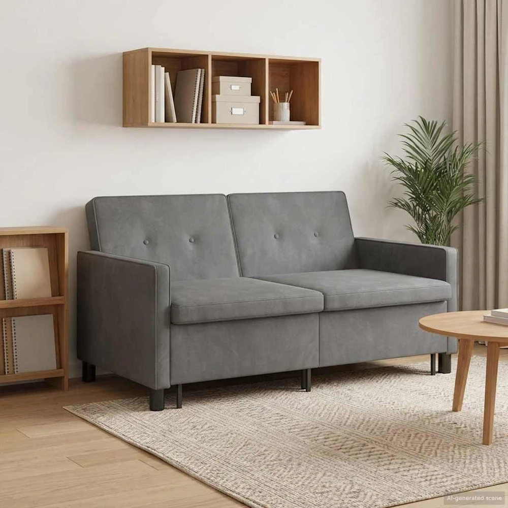 Sofa lova Tamsiai pilka Audinys