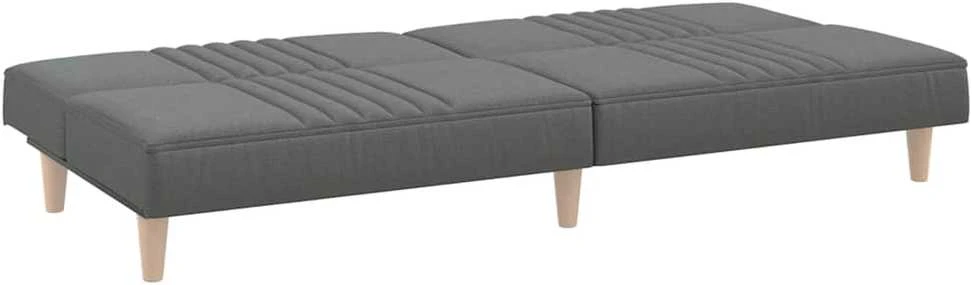 Sofa-lova, tamsiai pilkos spalvos, audinys