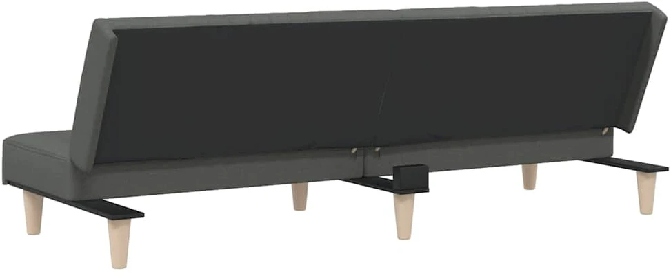 Sofa-lova, tamsiai pilkos spalvos, audinys