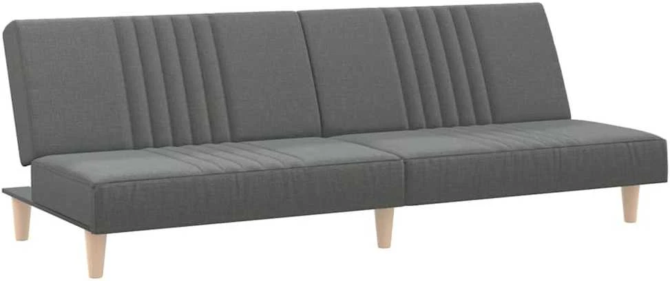 Sofa-lova, tamsiai pilkos spalvos, audinys