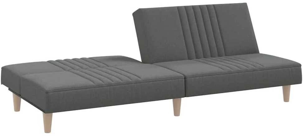 Sofa-lova, tamsiai pilkos spalvos, audinys