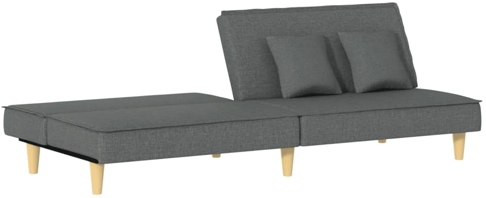 Sofa-lova, tamsiai pilkos spalvos, audinys