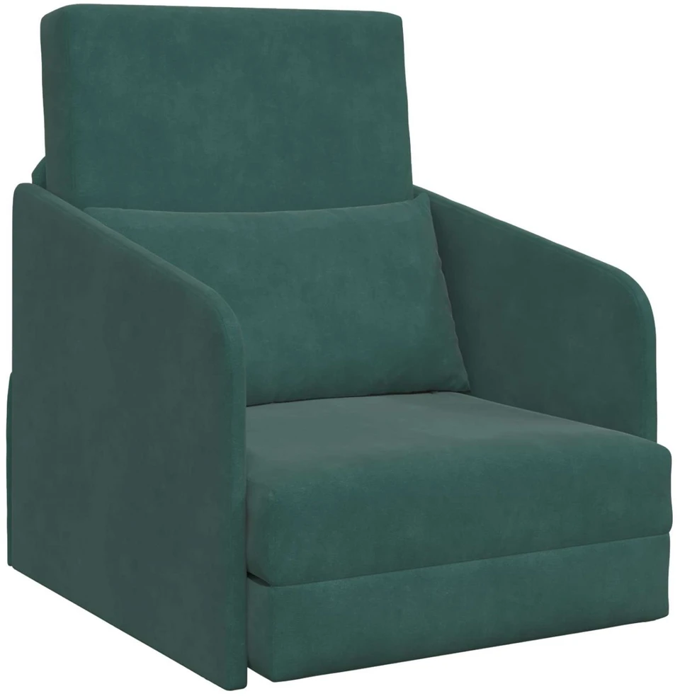 Sofa lova Tamsiai žalia 65 x 80 x 83 cm Aksomas