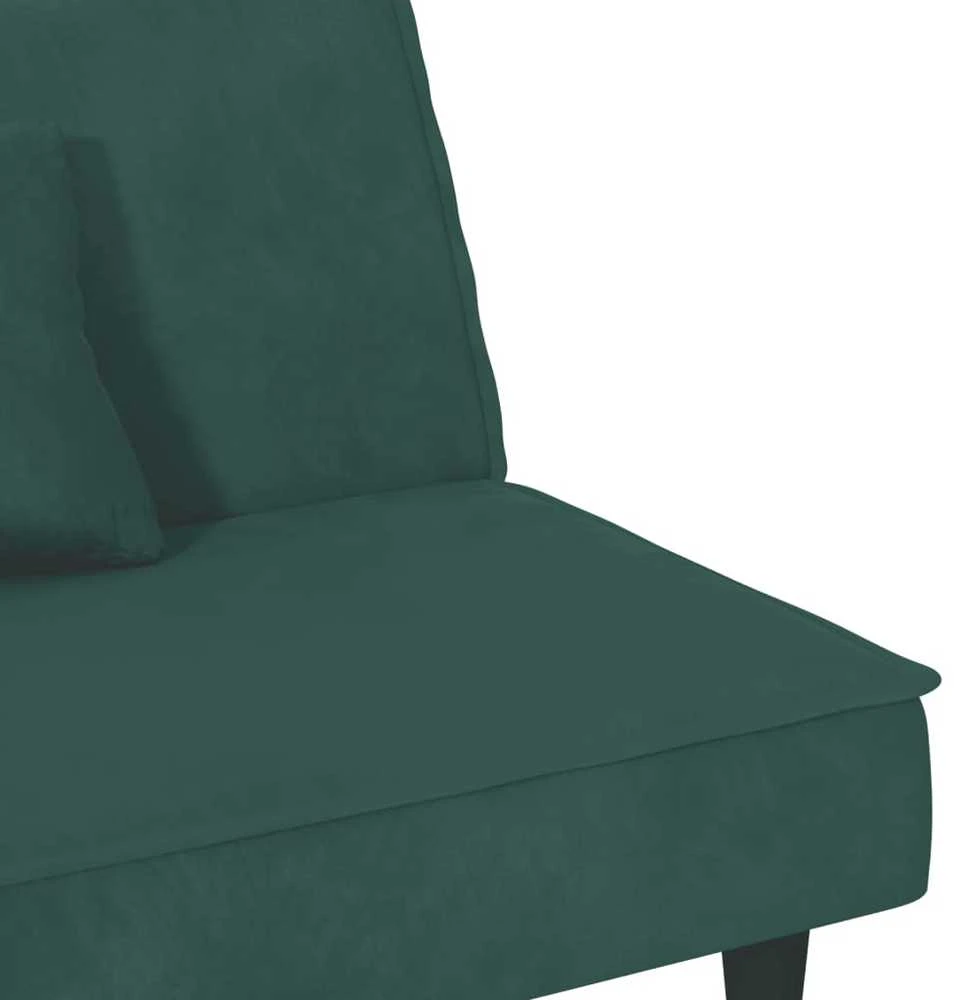 Sofa-lova, tamsiai žalios spalvos, aksomas