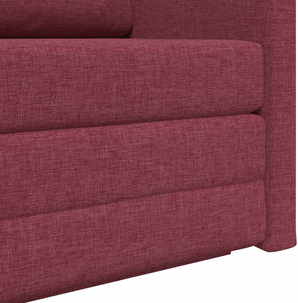 Sofa lova Vyno raudona 124 x 71 x 78 cm audinys