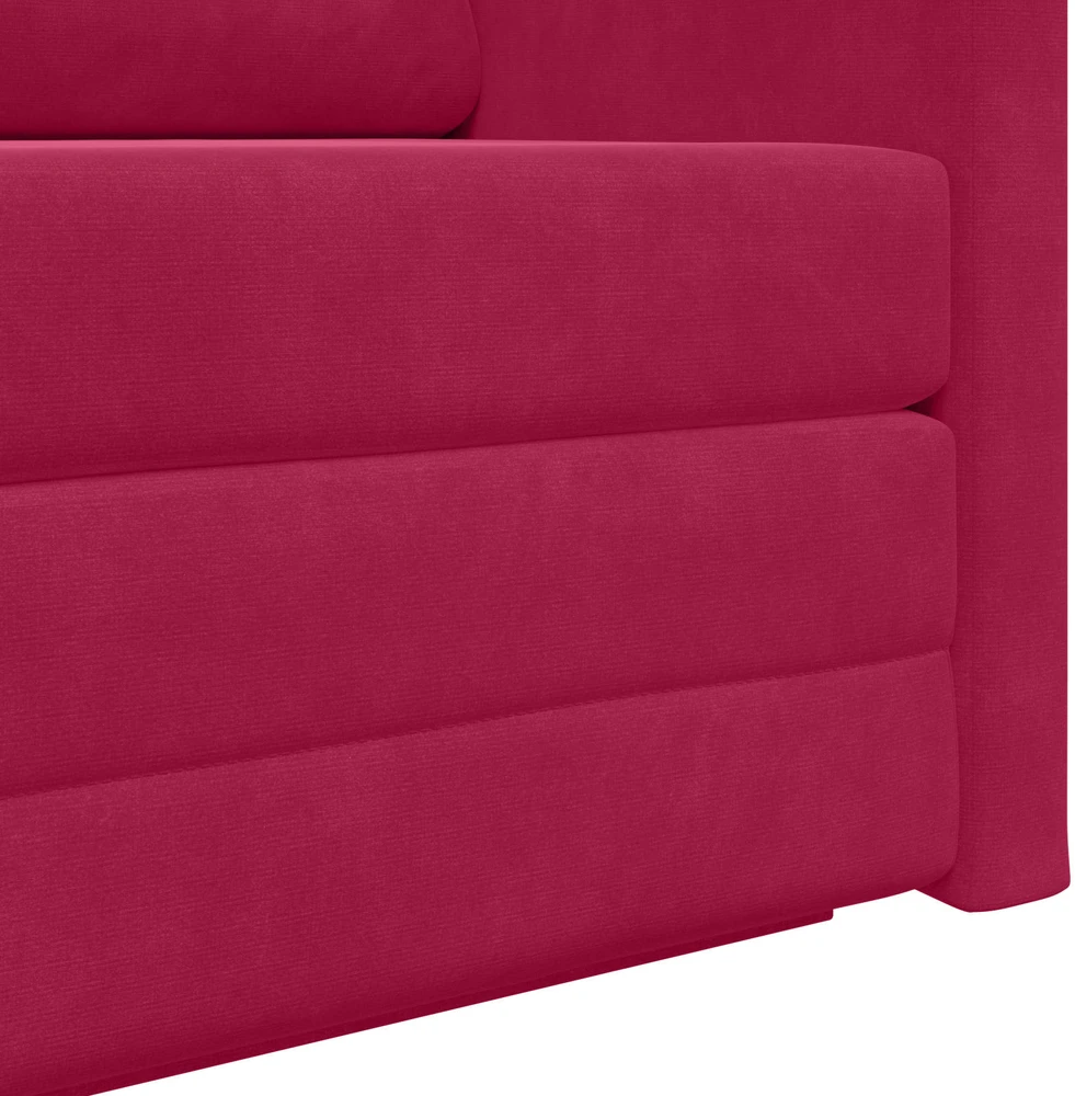 Sofa lova Vyno raudona 124 x 71 x 78 cm Aksomas