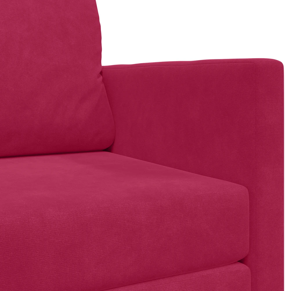 Sofa lova Vyno raudona 124 x 71 x 78 cm Aksomas