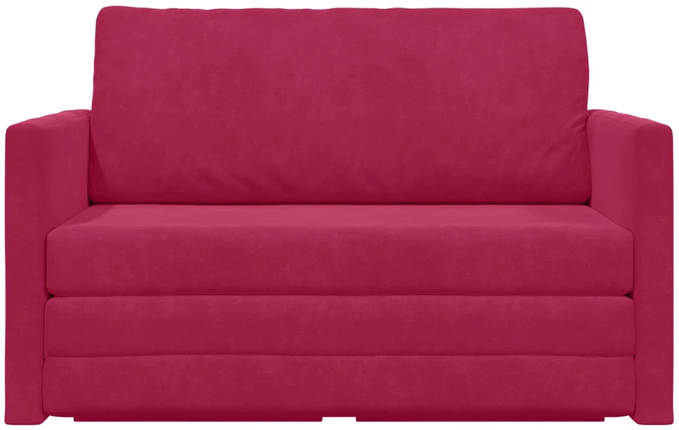 Sofa lova Vyno raudona 124 x 71 x 78 cm Aksomas