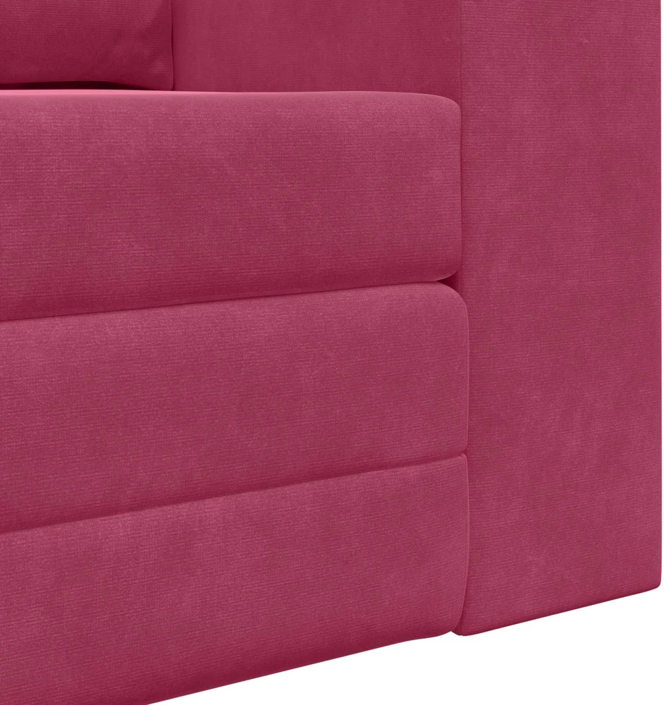 Sofa lova Vyno raudona 148 x 71 x 83 cm Aksomas