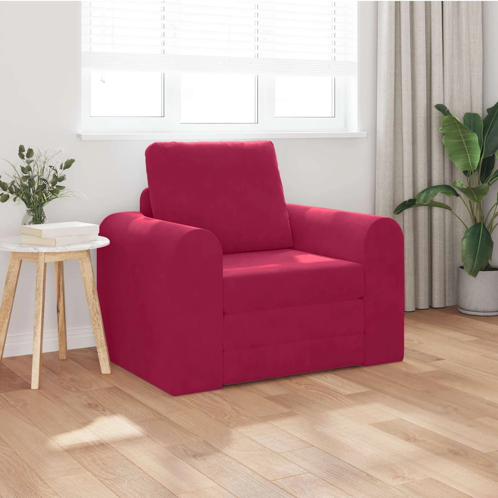 Sofa lova Vyno raudona 98 x 71 x 83 cm Aksomas
