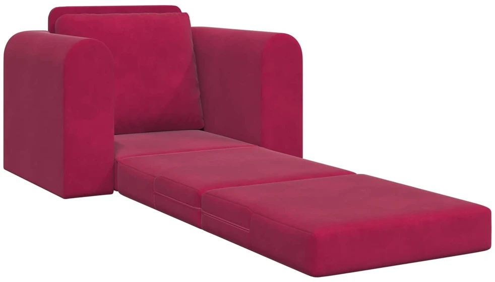 Sofa lova Vyno raudona 98 x 71 x 83 cm Aksomas